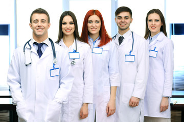 Wall Mural - Medical workers in conference room