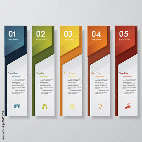 Fotografie, Obraz Design clean number banners template. Vector.