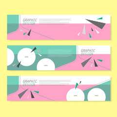 Canvas Print - trendy banner template design