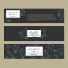 Wall Mural - graceful banner template design