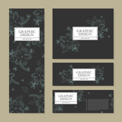 Wall Mural - graceful banner template design