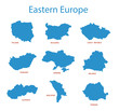 © pavalena - eastern europe - vector maps of territories