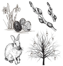 Set Of Easter Illustrations