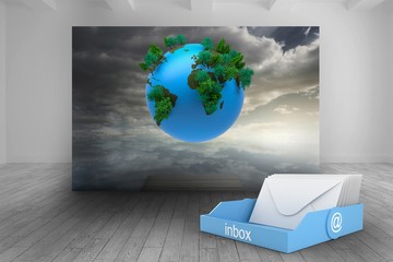 Poster - Composite image of blue inbox