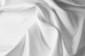 texture of white silk fabric material