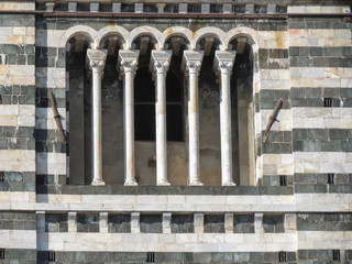 Canvas Print - Siena, Cathedral steeple window