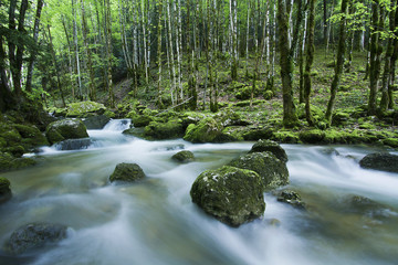 Cascades du Hérisson in Jura, France