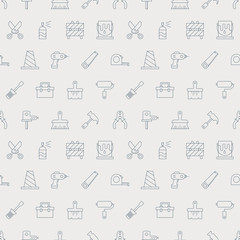 Sticker - Tool line icon pattern set