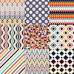 Sticker - seamless retro geometric pattern
