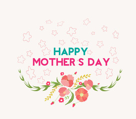 Wall Mural - happy mother day greeting card