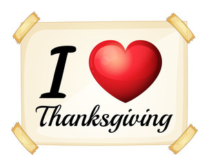 Poster - I love Thanksgiving