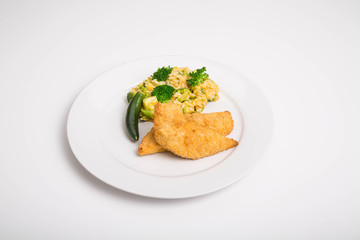 Wall Mural - Chicken Breast with Cheesy Rice and Jalapeno