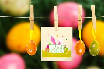 Wall Mural - Composite image of happy easter graphic