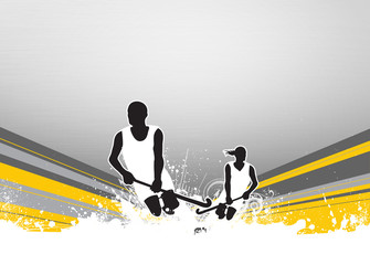 Wall Mural - Field hockey background