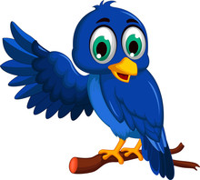 A Blue Bird Cartoon Character