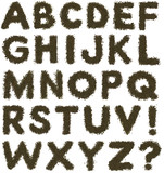 Fototapeta Perspektywa 3d - Full alphabet made of soil on white background