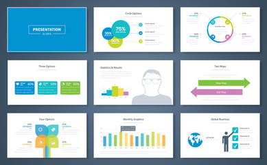 Aufkleber - Infographic presentation elements and vector template brochures