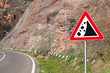 warning sign rockfall