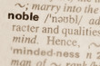 Dictionary definition of word noble