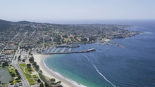 Aerial View Of Monterey Bay On Californian Coast