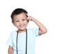 © jeffy1139 - Happy Kid thinking, isolated on white background