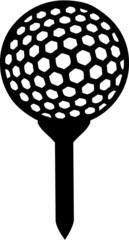 Wall Mural - Golf Ball on Tee