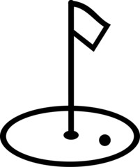 Sticker - Golf Flag with Whole