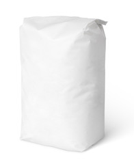 blank paper bag package of salt isolated on white