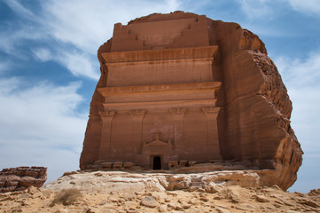 Wall Mural - Nabatean tomb in Madaîn Saleh archeological site, Saudi Arabia