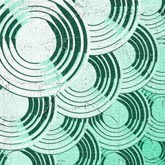 Wall Mural - creative blue circles composition