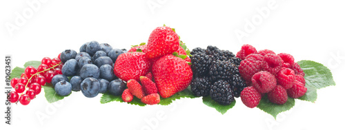 Fototapeta do kuchni border of fresh berries