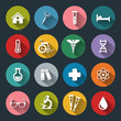 © anna_zubkova - Set of vector Medical Icons in flat style with long shadows