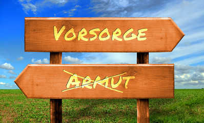 Wall Mural - Strassenschild 33 - Vorsorge