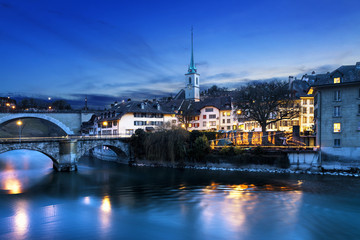 Bern city by night