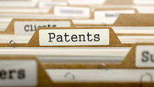 Patents Concept With Word On Folder.