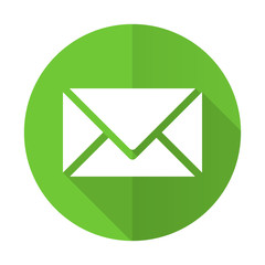 Poster - email green flat icon post sign