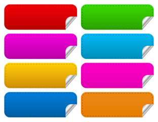 Poster - Horizontal sticker with sewing and peel