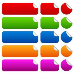 Poster - Stickers in different shape with peel
