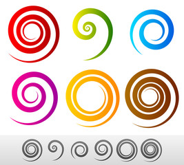 Leinwandbilder - Colorful spirals