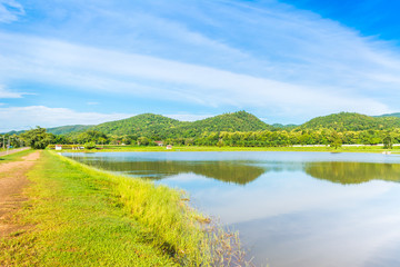 Wall Mural - beauty sunny day on the lake