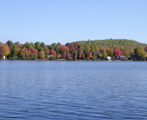 Wall Mural - Lake and cottage country in early fall