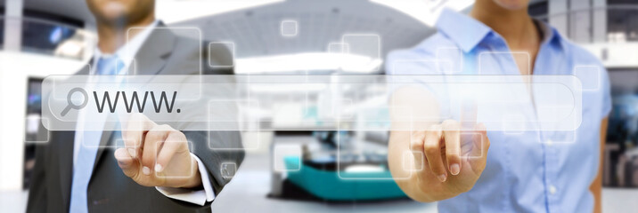 Wall Mural - businessman surfing on internet