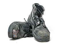 Worn Safety Boots