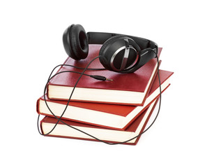 Sticker - Headphones and books