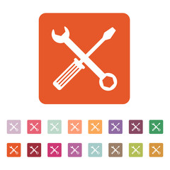 Wall Mural - The wrench and screwdriver icon. Settings symbol