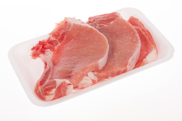 Raw pork chop