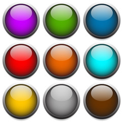 Aufkleber - Empty circles with highlight, gloss. Eps 10 vector