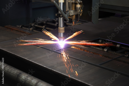 Cuadros en Lienzo Industrial cnc plasma cutting of metal plate