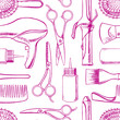 sketch hairdressing equipment