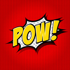 Wall Mural - Pow! - Comic Speech Bubble, Cartoon